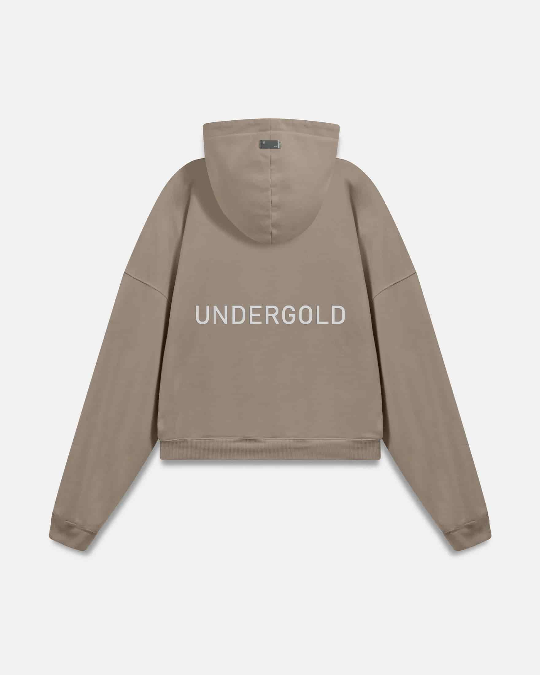 W Basics Undergold Boxy Fit Hoodie Cream - miniatura 1