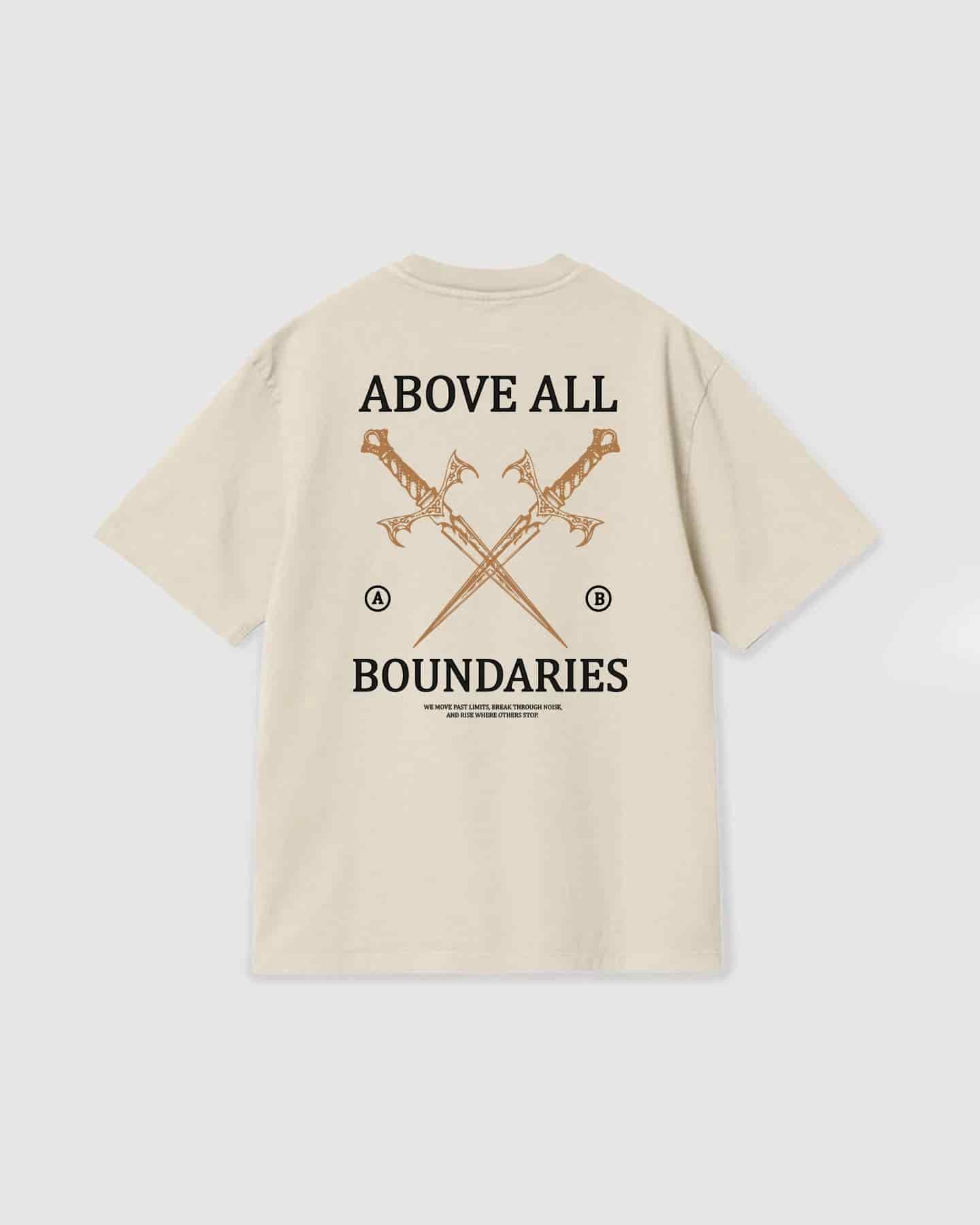 Oversized T Shirt Boundaries Vanilla - miniatura 1