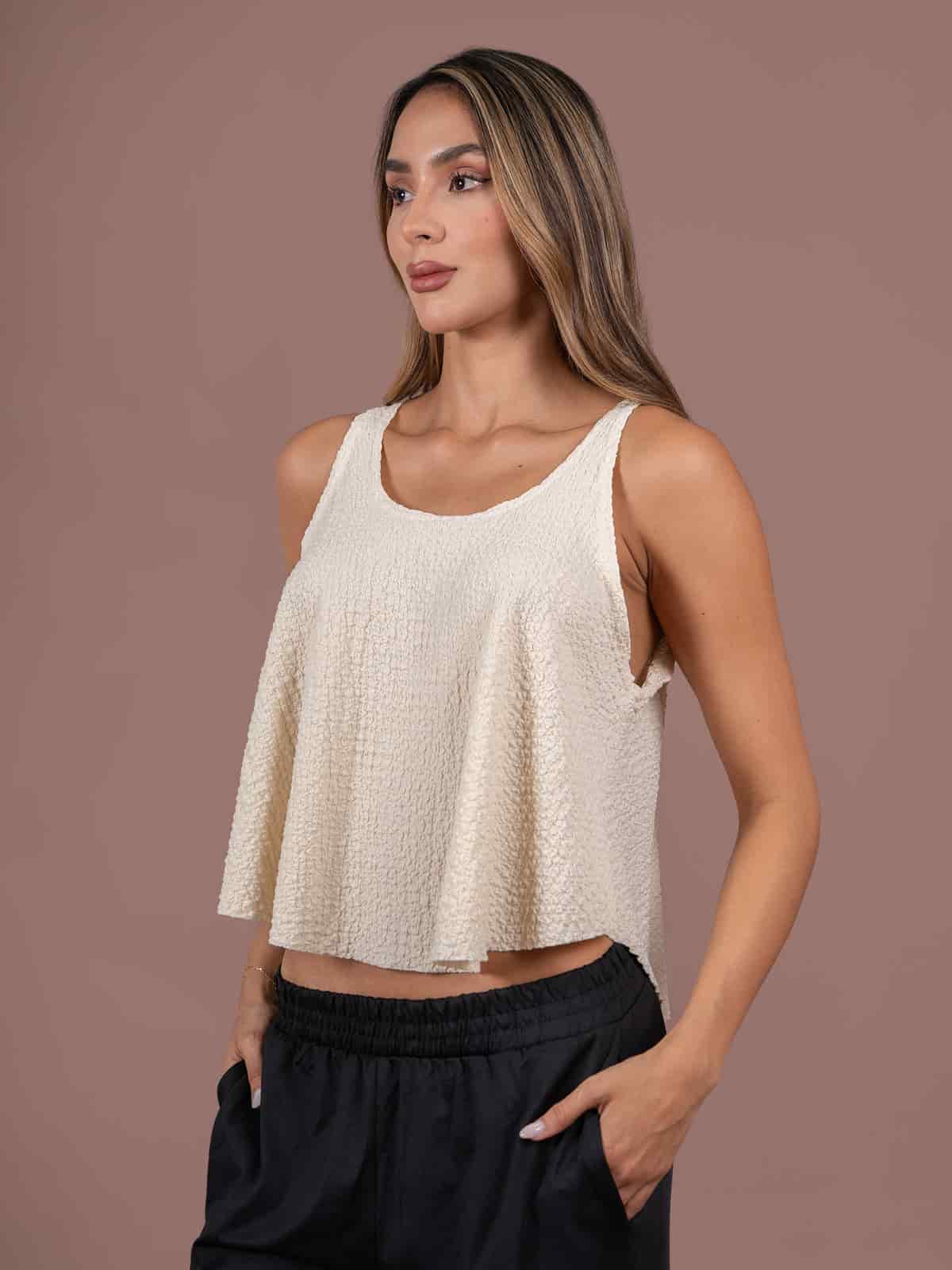 Blusa Leyva Ivory - miniatura 4