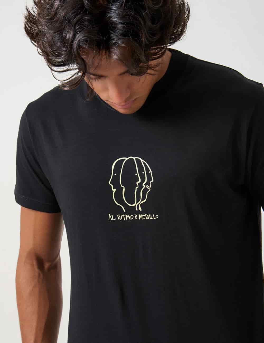 Camiseta Regular Fit Soul Rythm negro Hombre - miniatura 3