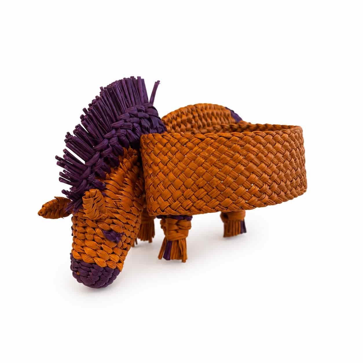Horse Iraca Napkin Ring - Terra & Purple / Set of 4 - miniatura 3
