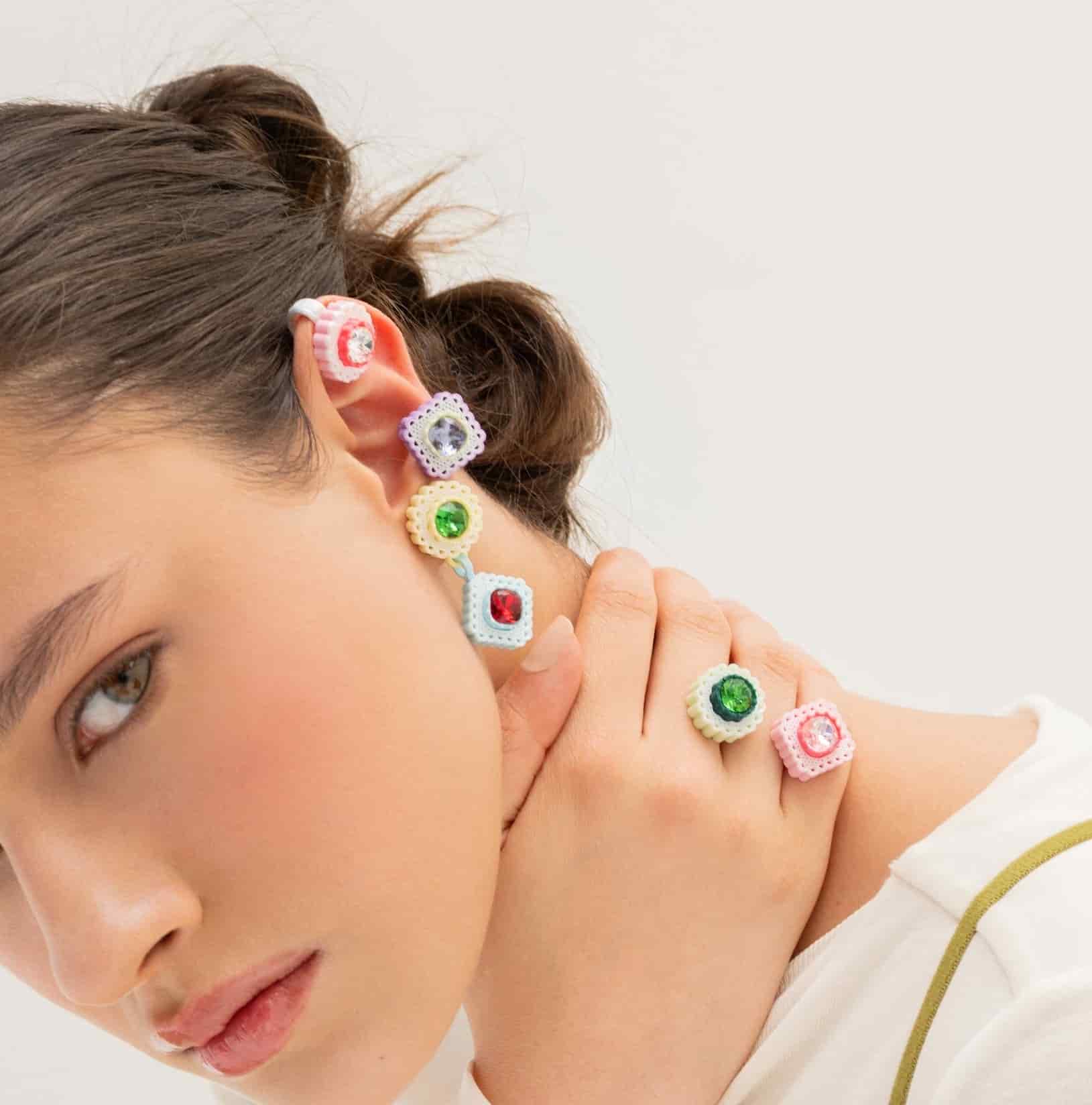ARETES DOBLE LACE MINI - miniatura 2