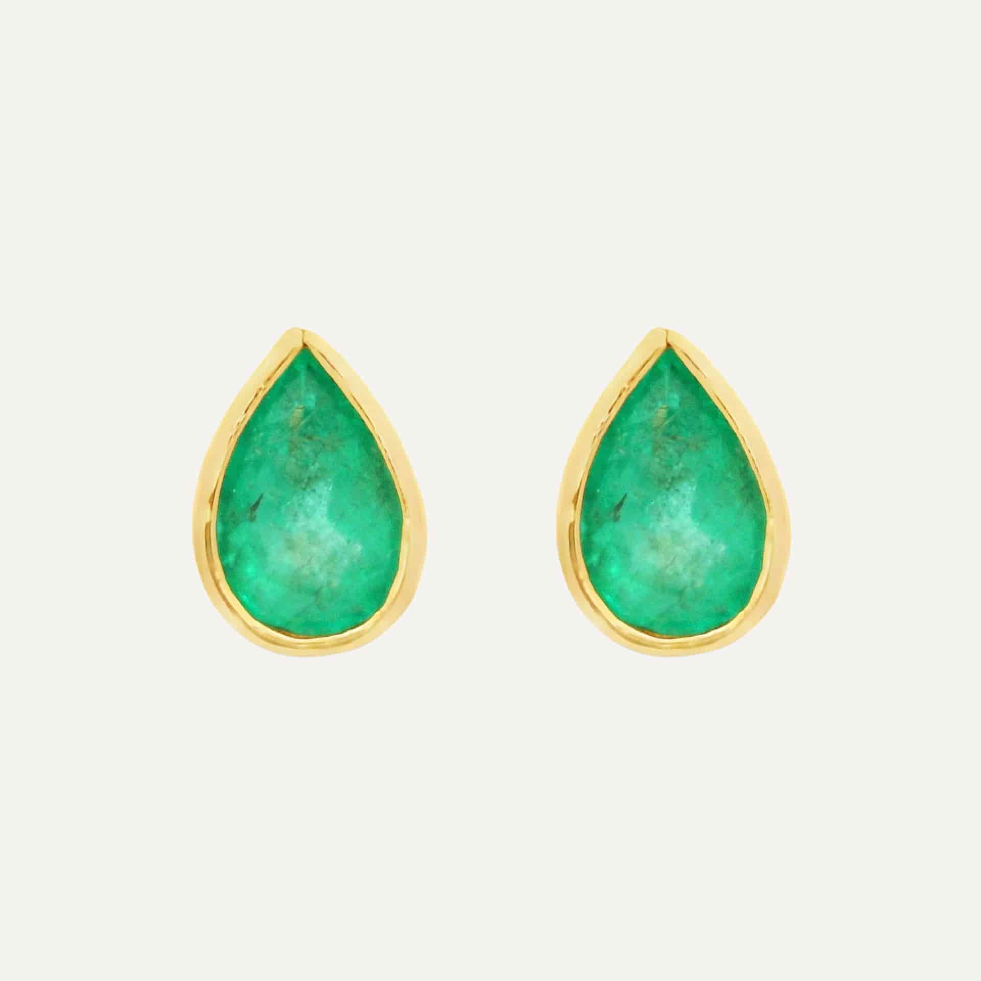 Arete gotas bisel - miniatura 1