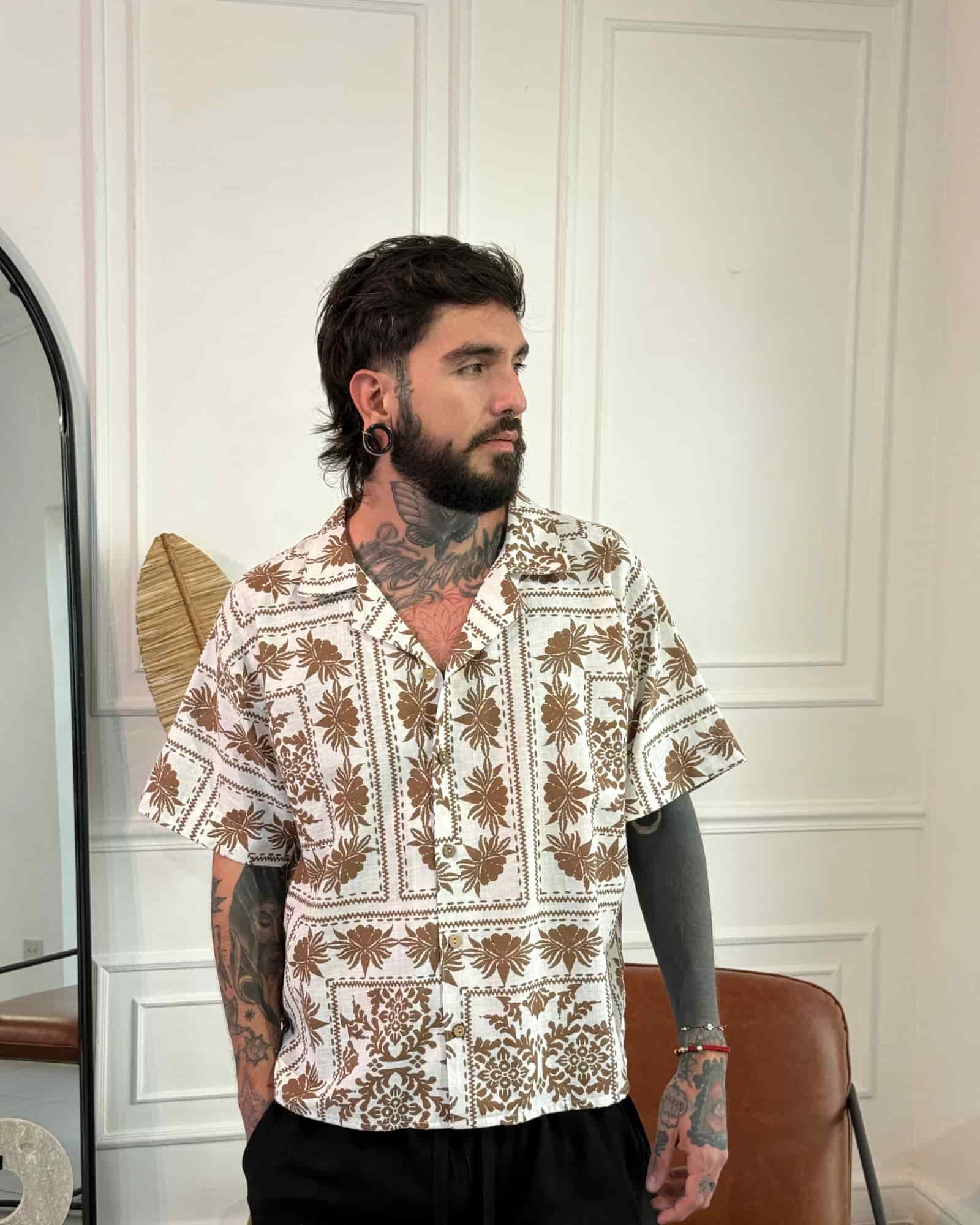 Camisa napoleon arabescos white - miniatura 2