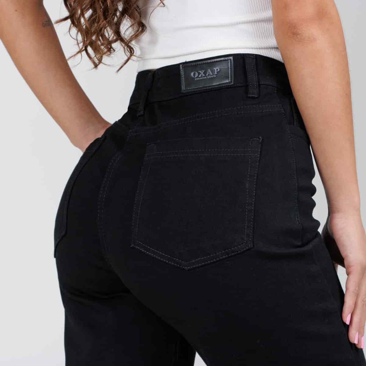 Jean Mom Fit Negro Ax-3003 Licrado - miniatura 3