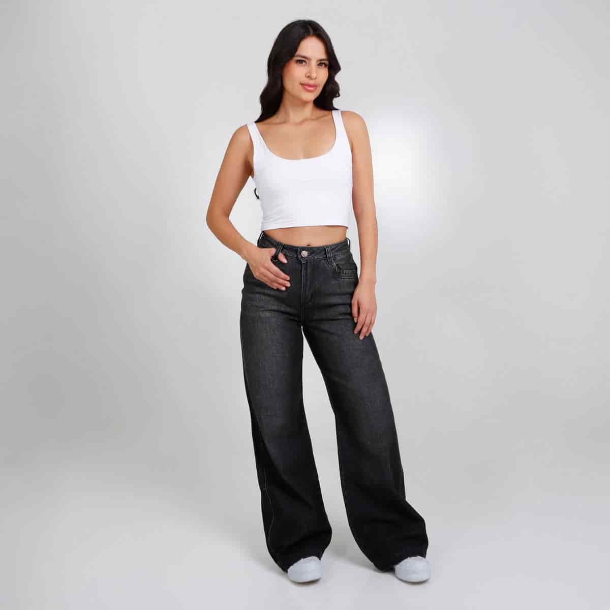 Jean Axspen Wide Leg Ax-2710 Gris - miniatura 1