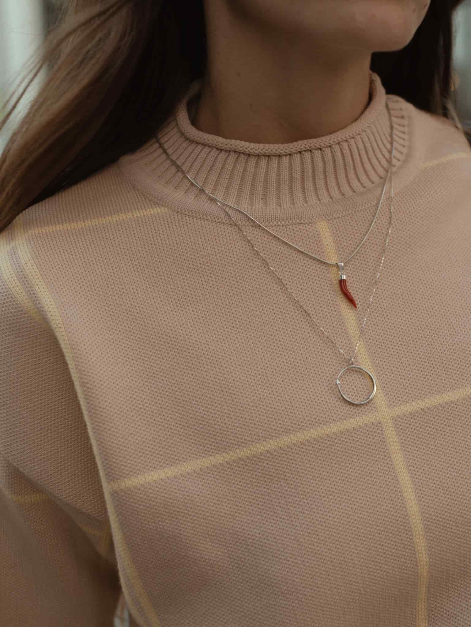 GRID SWEATER - NATURAL & CELESTIAL YELLOW - miniatura 5