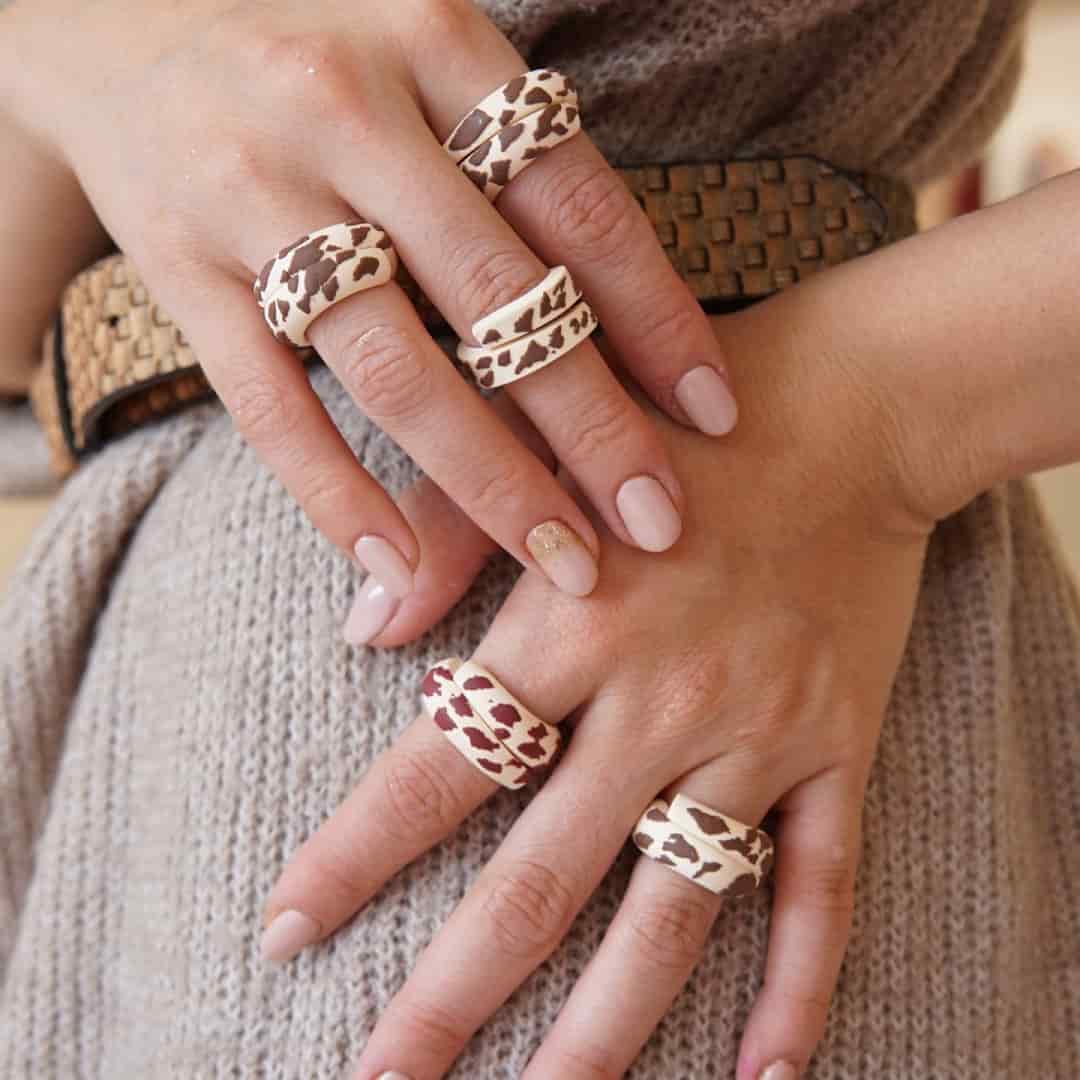 Anillo Plano Cow Print - miniatura 1