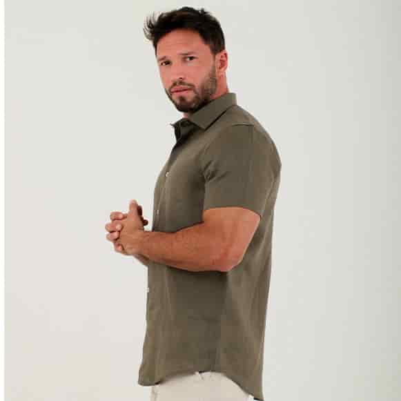 CAMISA MC 100% LINO HOMBRE - miniatura 12