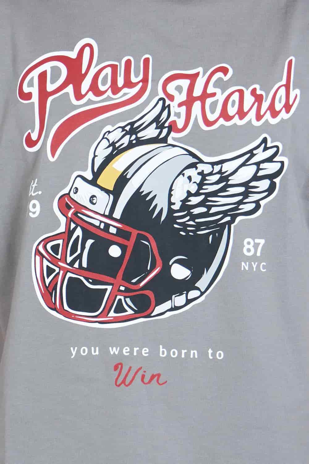 Camiseta oversize PLAY HARD GRIS | DROP 03 | - miniatura 8