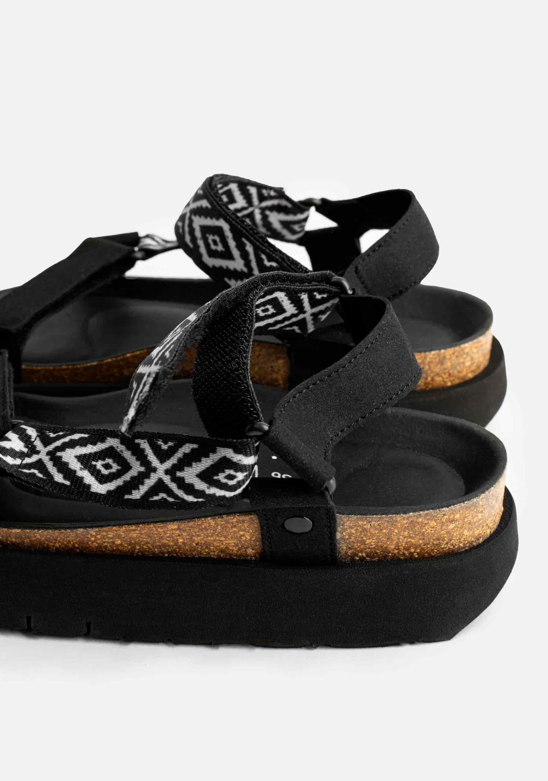 Sandalia Bruni Negro - Marfil - miniatura 5