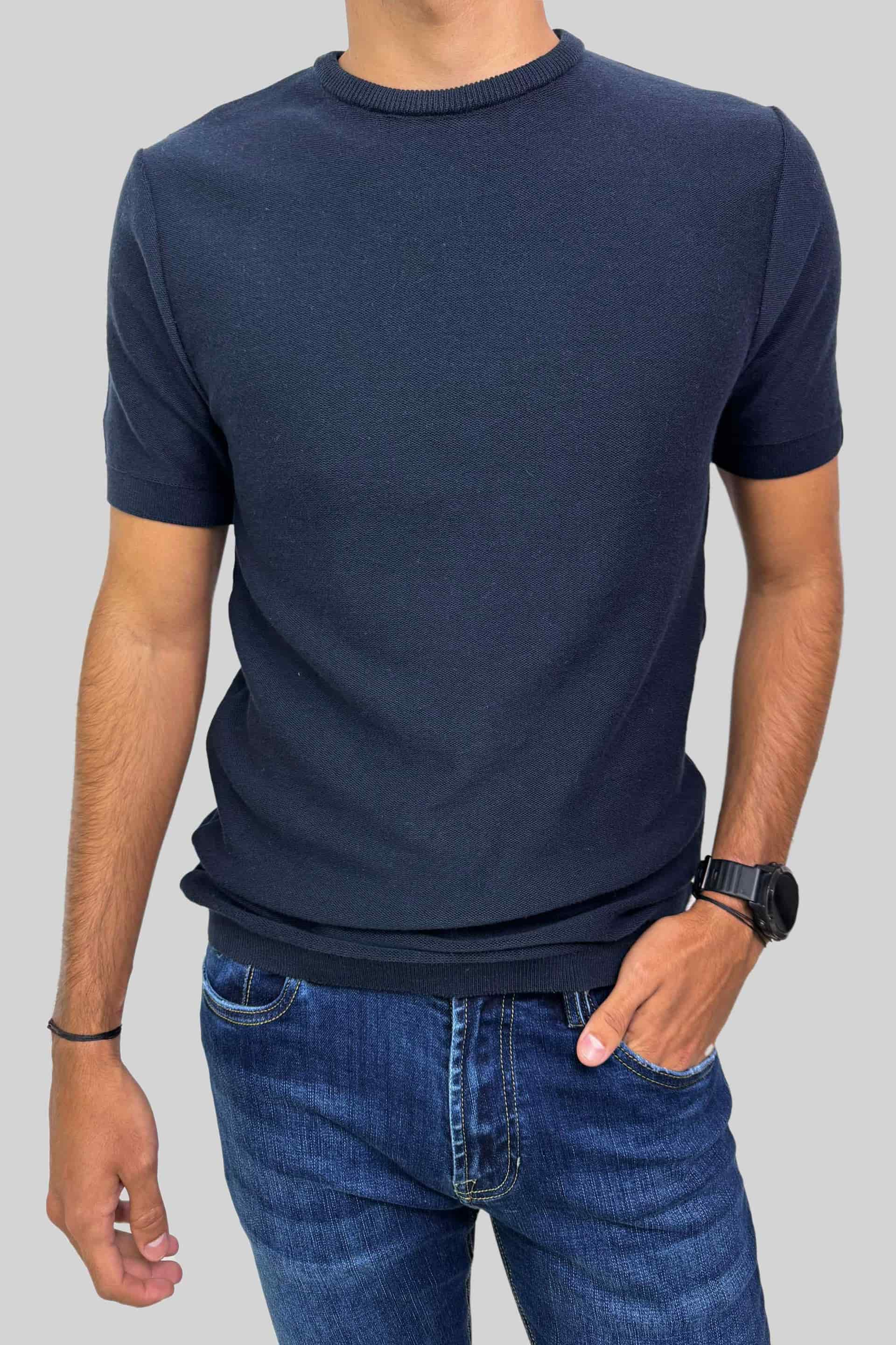 CREW NECK TEJIDA NAVY - miniatura 1