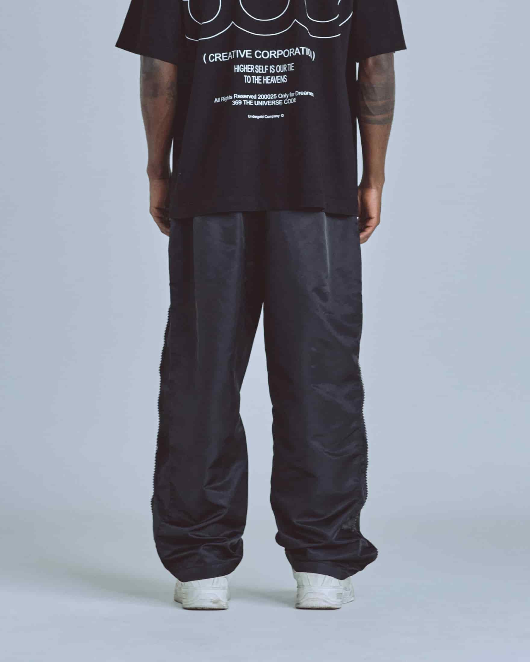 Basics Panelled Zip Up Cargo Pants Black - miniatura 6