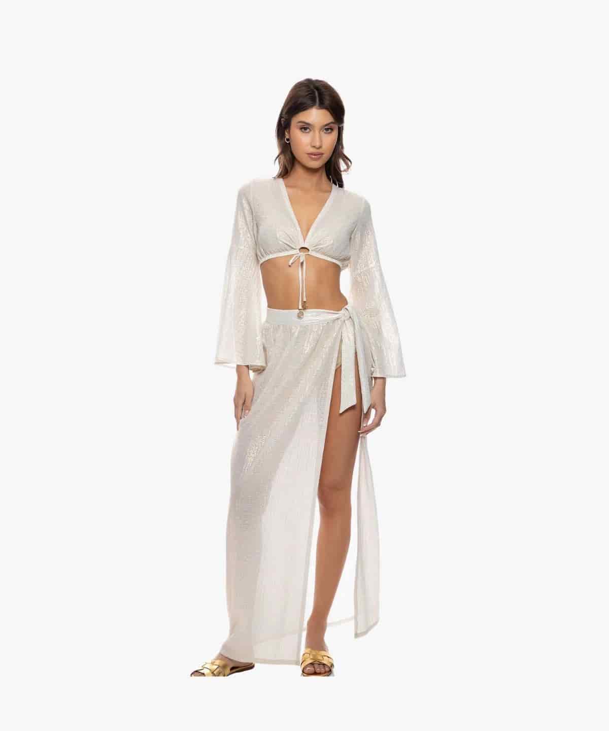 Celestial Tides Long Wrap Skirt - miniatura 3