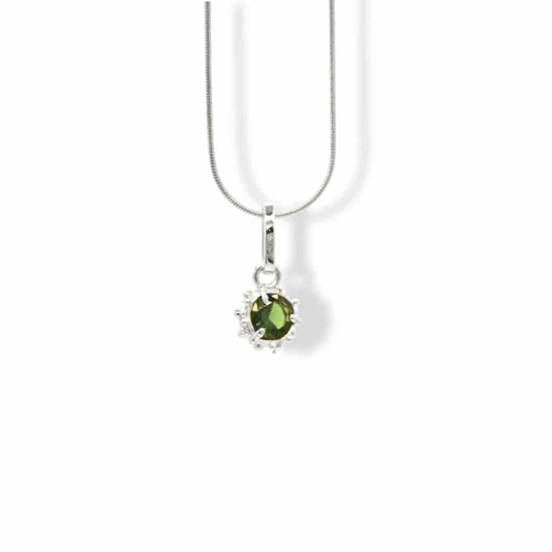 Cadena con circón verde - miniatura 3