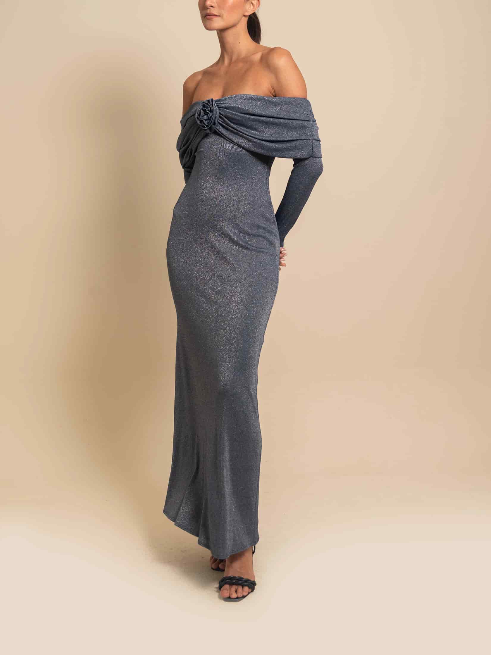 DAISY GOWN SILVER BLUE - miniatura 3