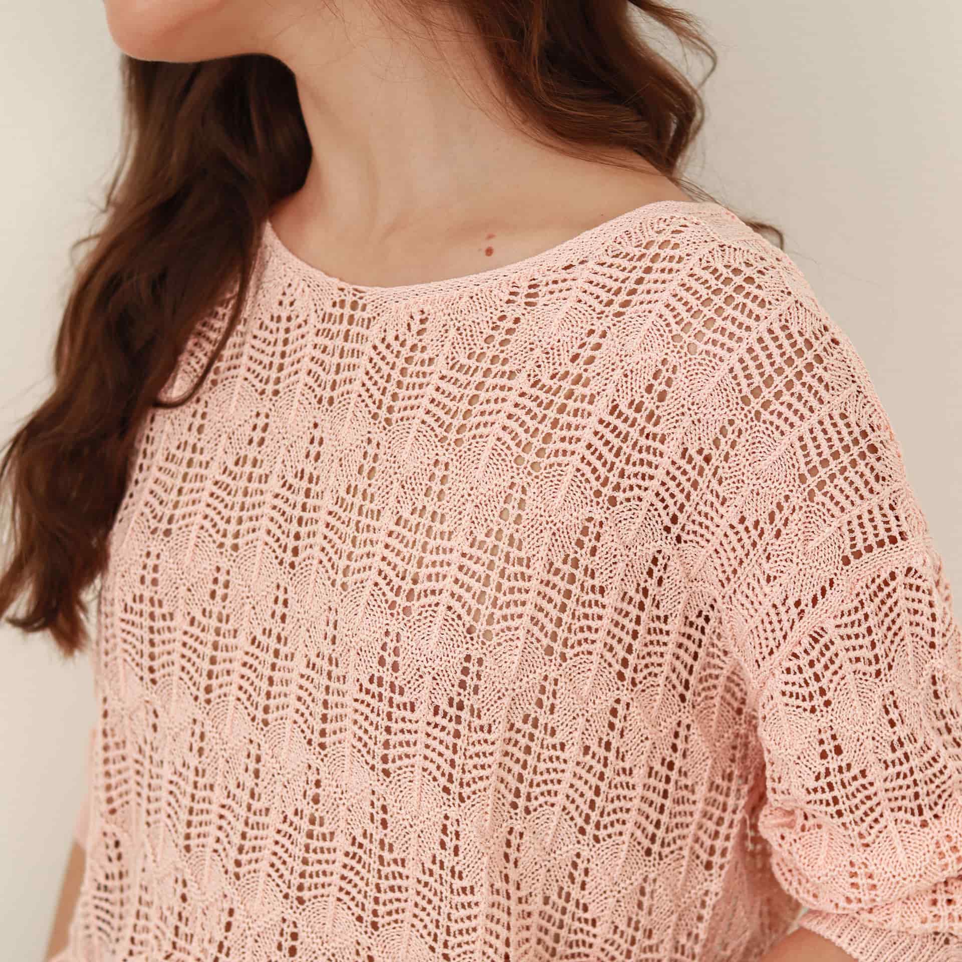 Sweater cuello redondo manga larga con textura - miniatura 9