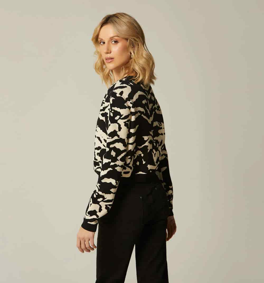 Cardigan estampado bi color - miniatura 8