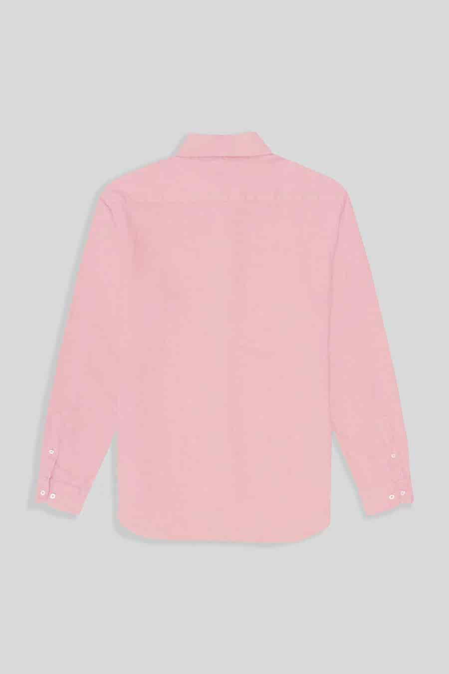 Men's linen shirt pink - miniatura 2