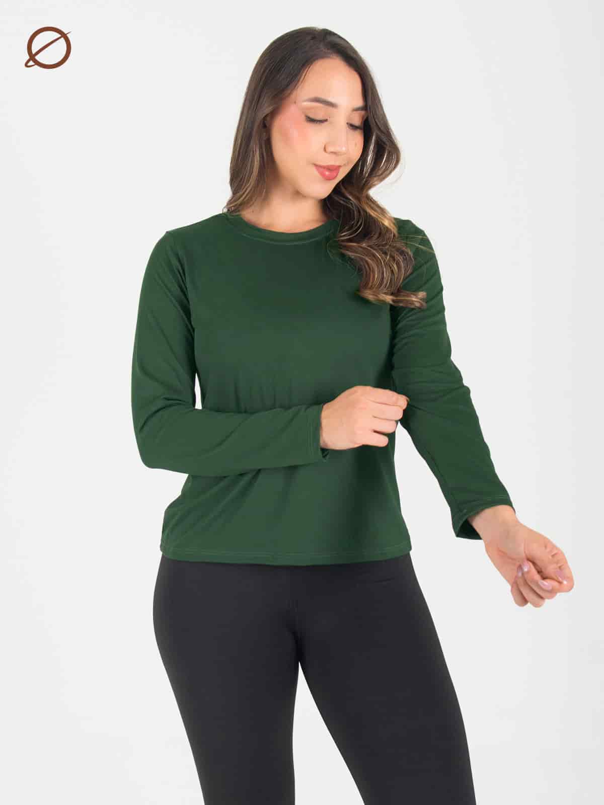 buzo básico femenino verde pino - miniatura 1