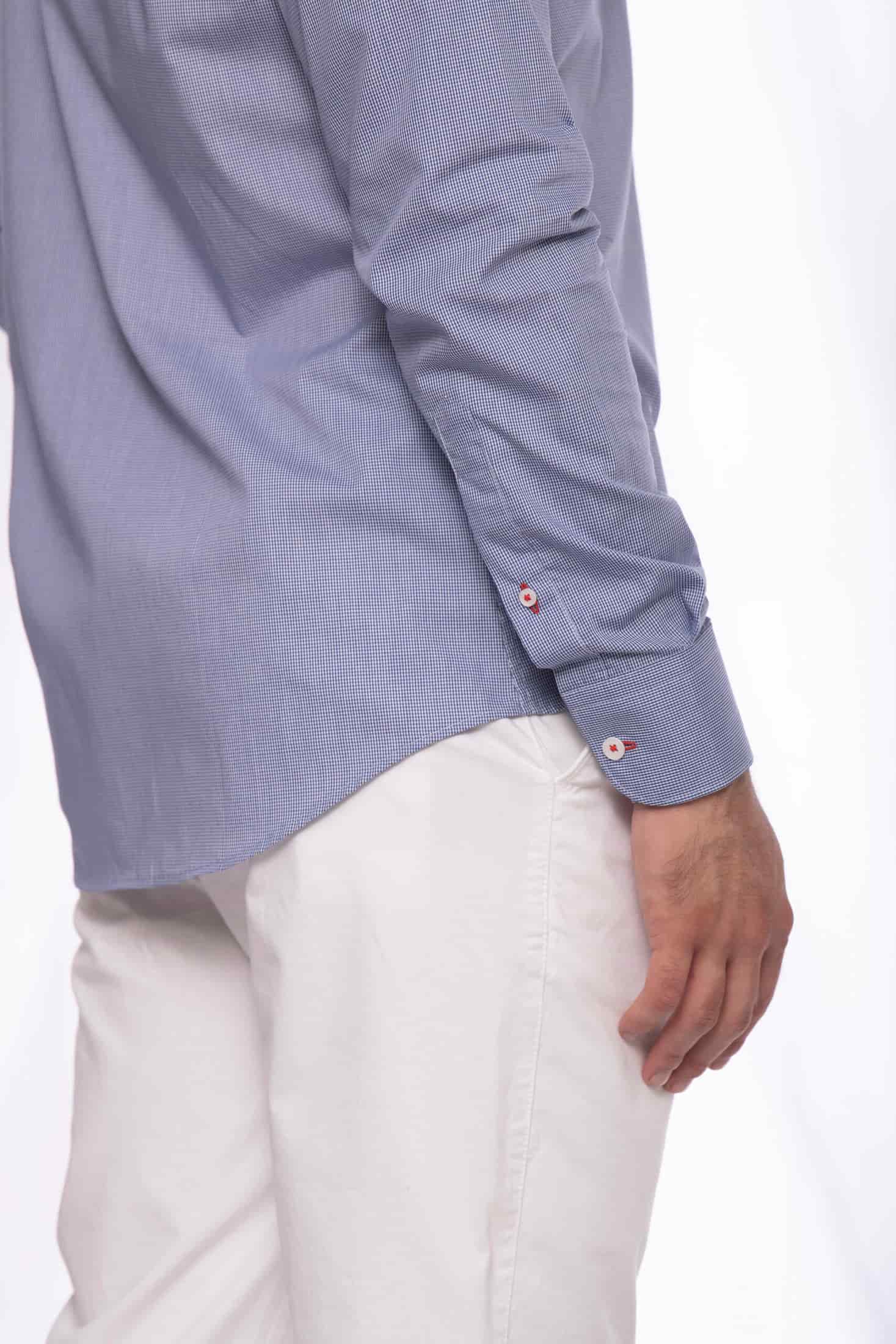 Camisa Algodón Azul Cuadros - miniatura 4