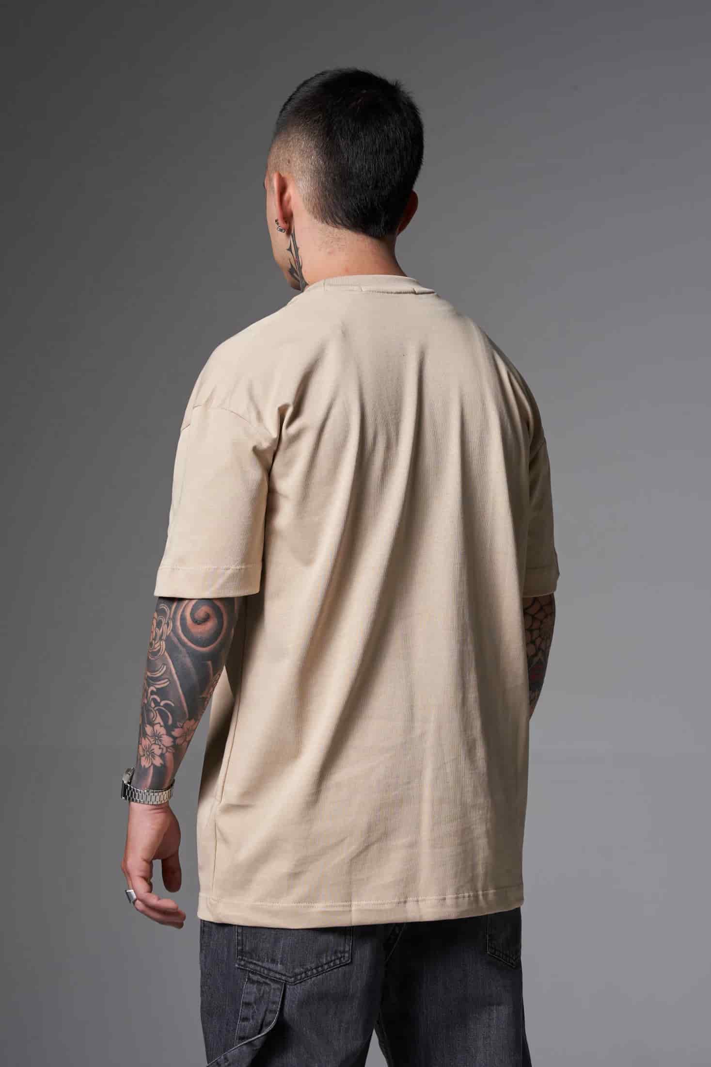 Camiseta 100% Algodón Peruano Camel Oversize 250 Gramos - miniatura 4