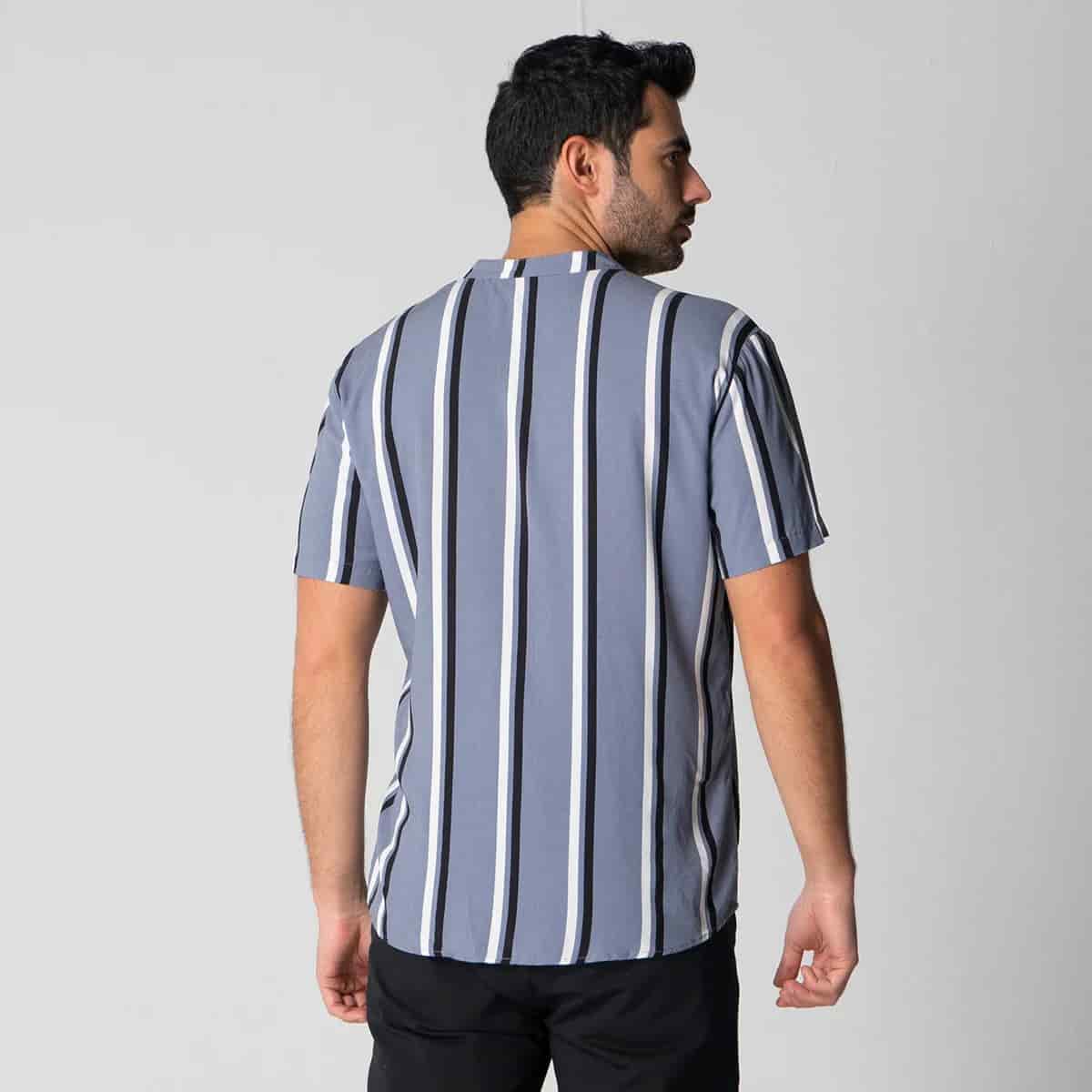 Camisa Rallas Manga Corta Slim Garnica - miniatura 10