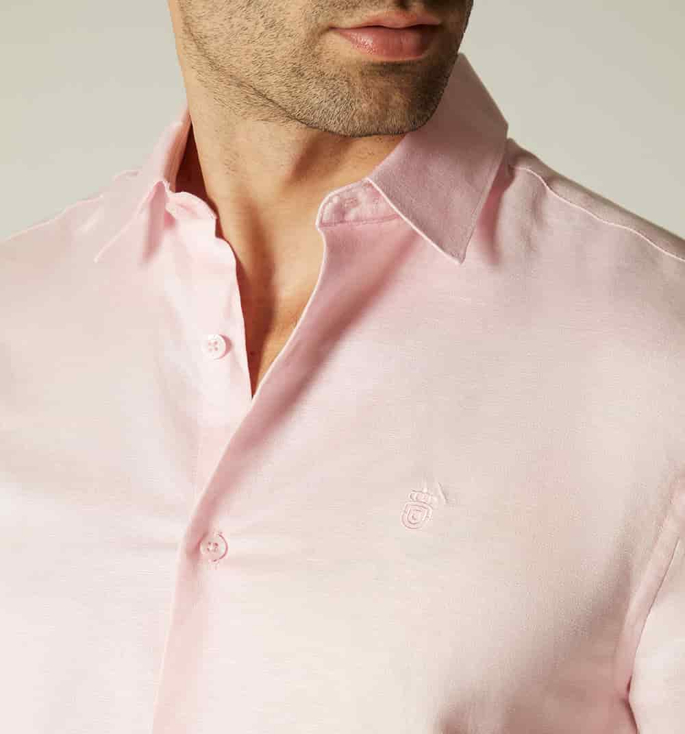 Camisa  para  hombre  en lino  manga cor - miniatura 7