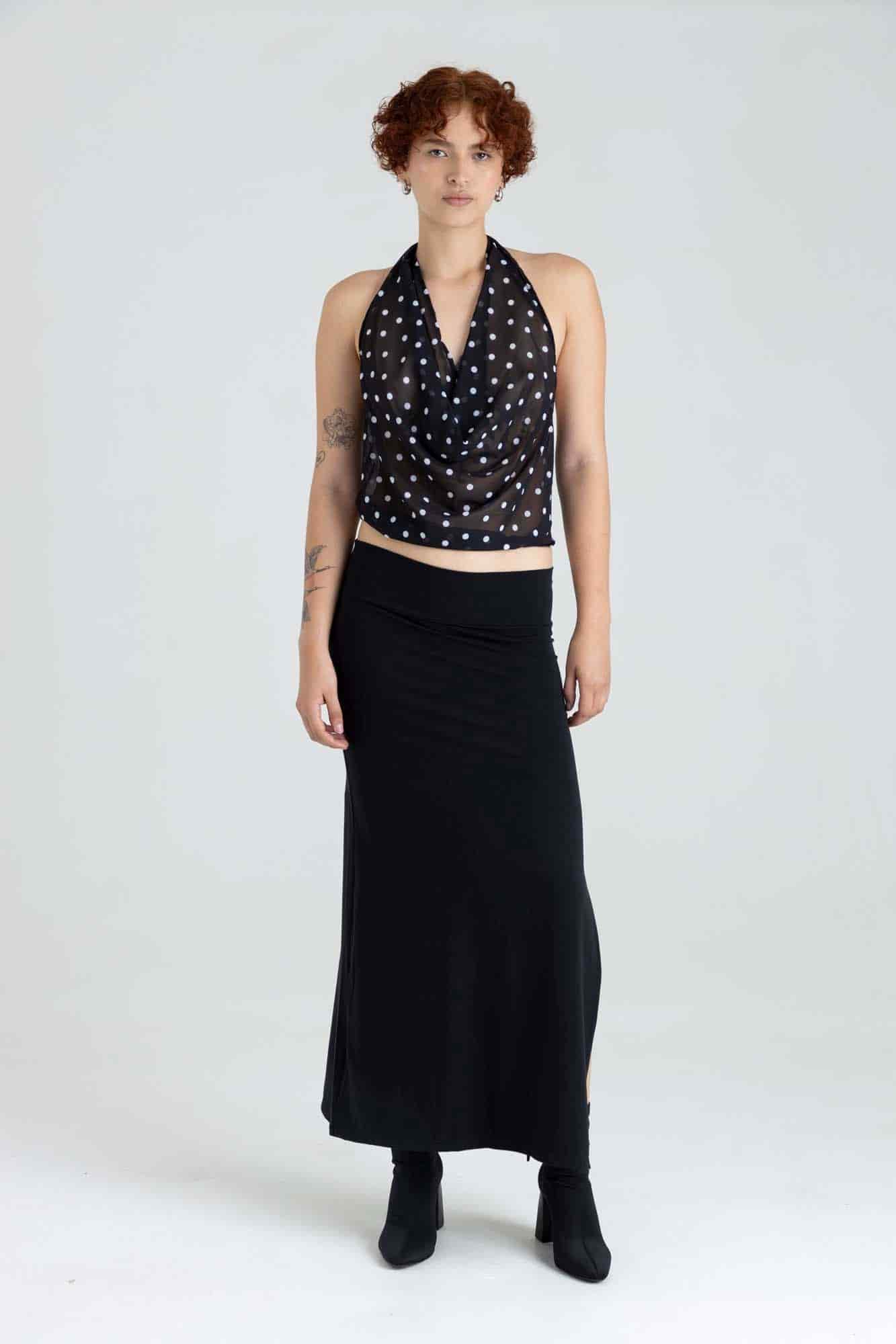 GABY DRAPED TOP - miniatura 3