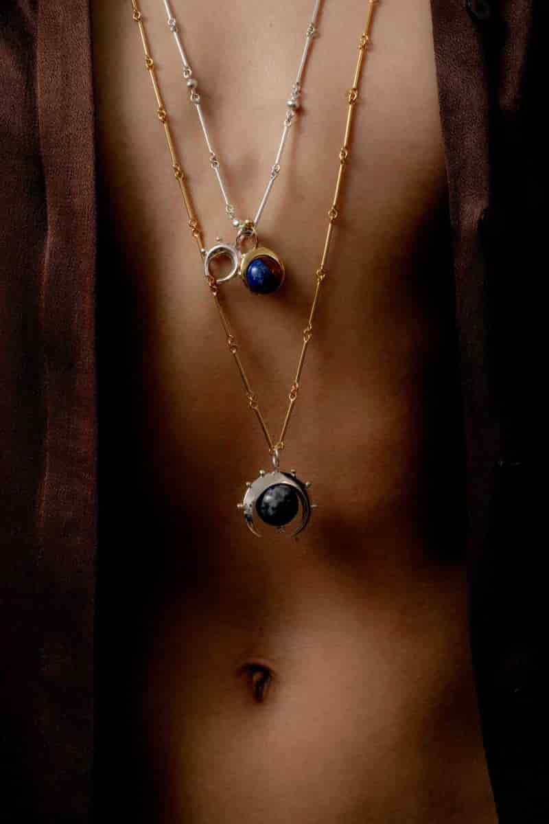 Moon Shadow Pendant Lapis Cornalina - miniatura 2