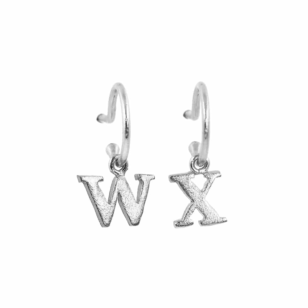 PreOrder Baby Hoops 9mm Letra Plata - miniatura 14
