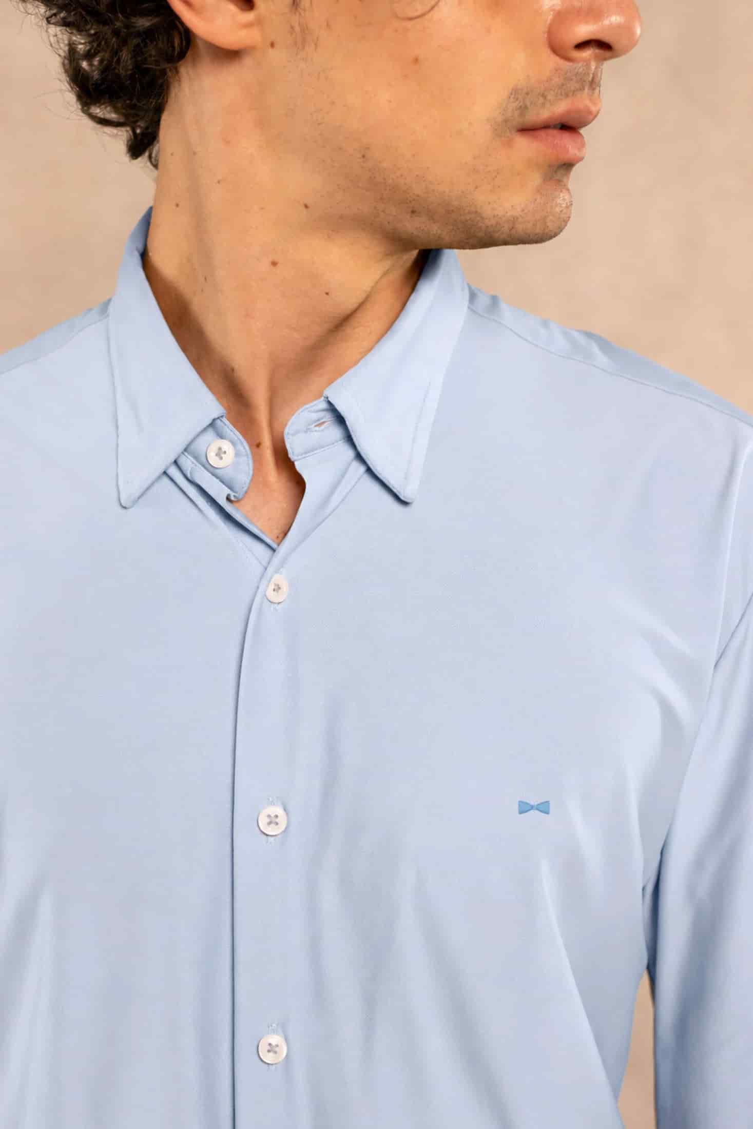Camisa Performance Oxford Azul Claro - miniatura 4