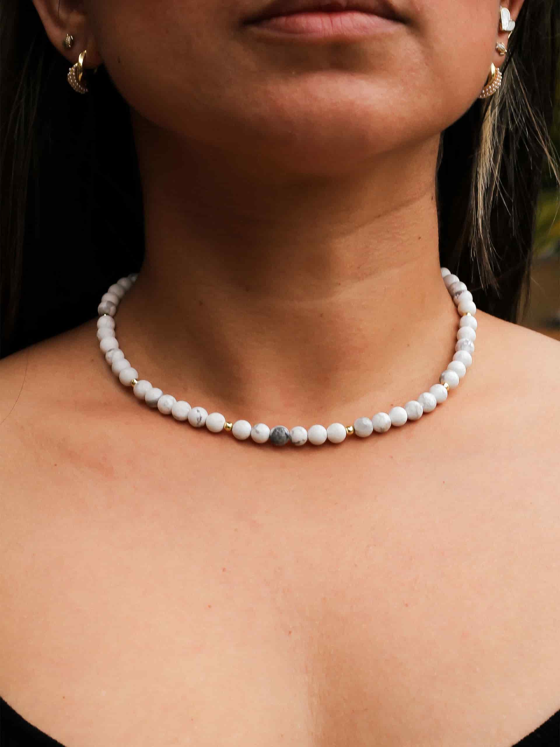 Choker Howlite 6mm - miniatura 2