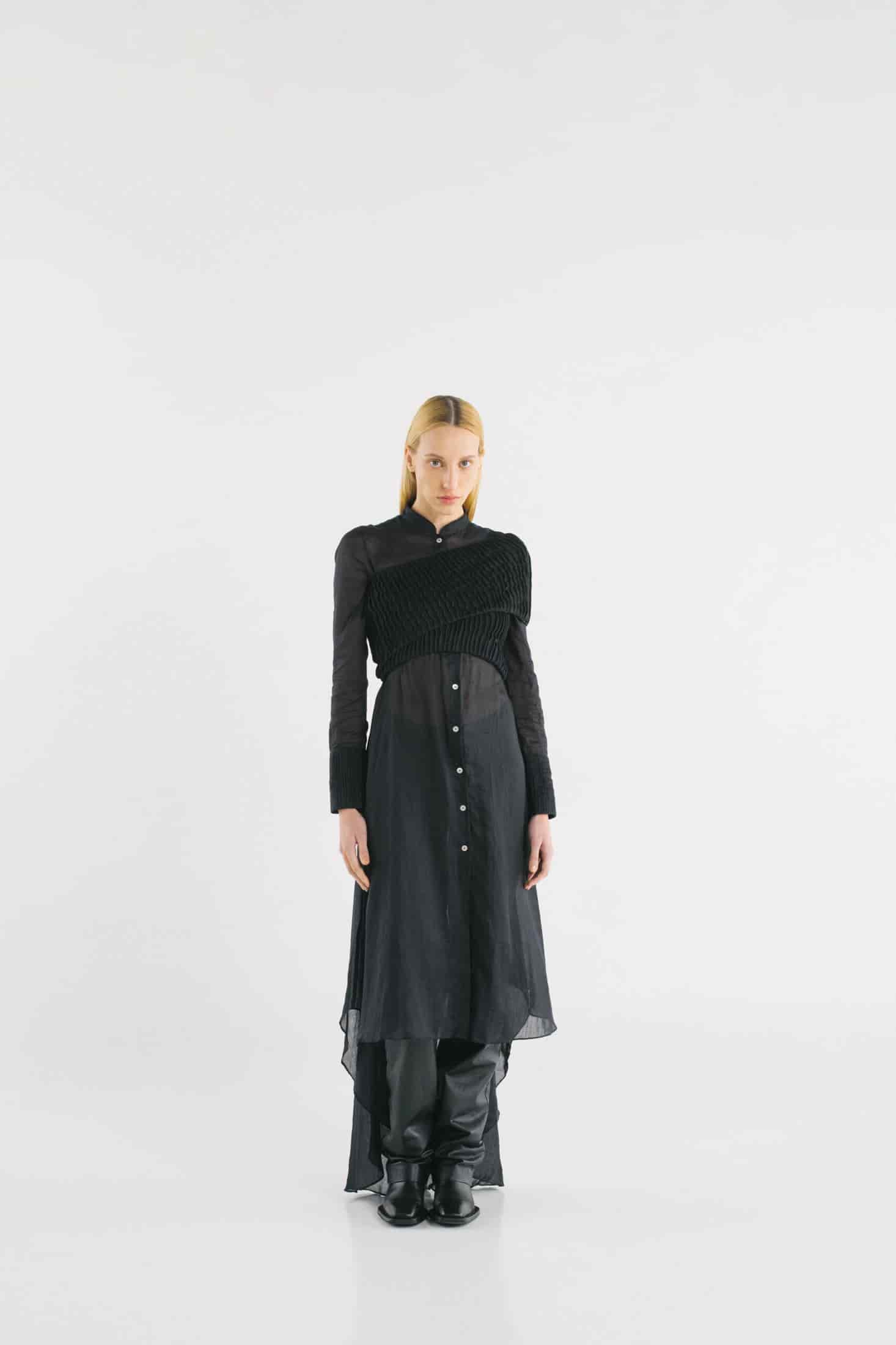 FURROWS SHIRT DRESS TOP - miniatura 4