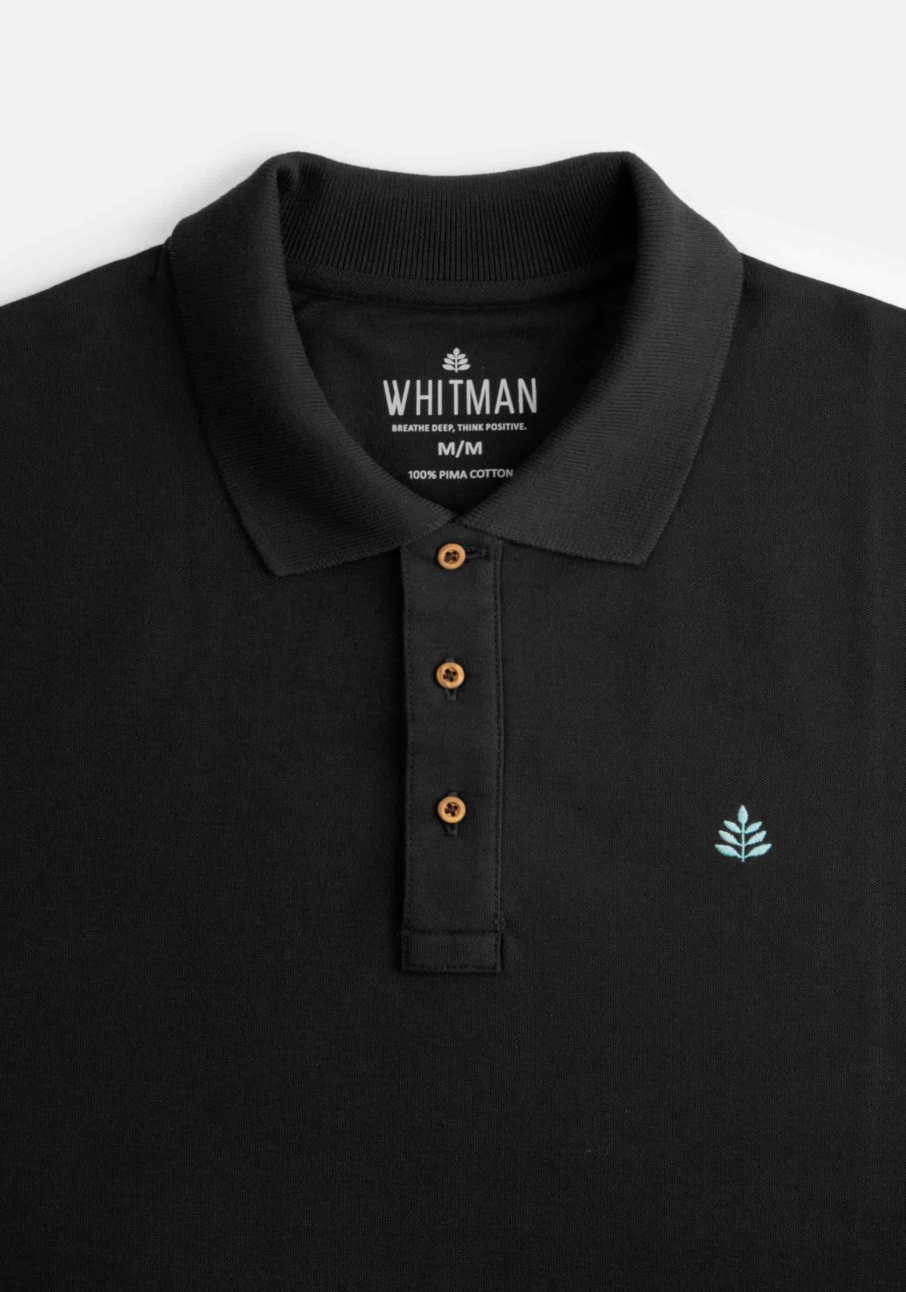 Camiseta Polo H Unicolor L-Azc Negro - miniatura 2