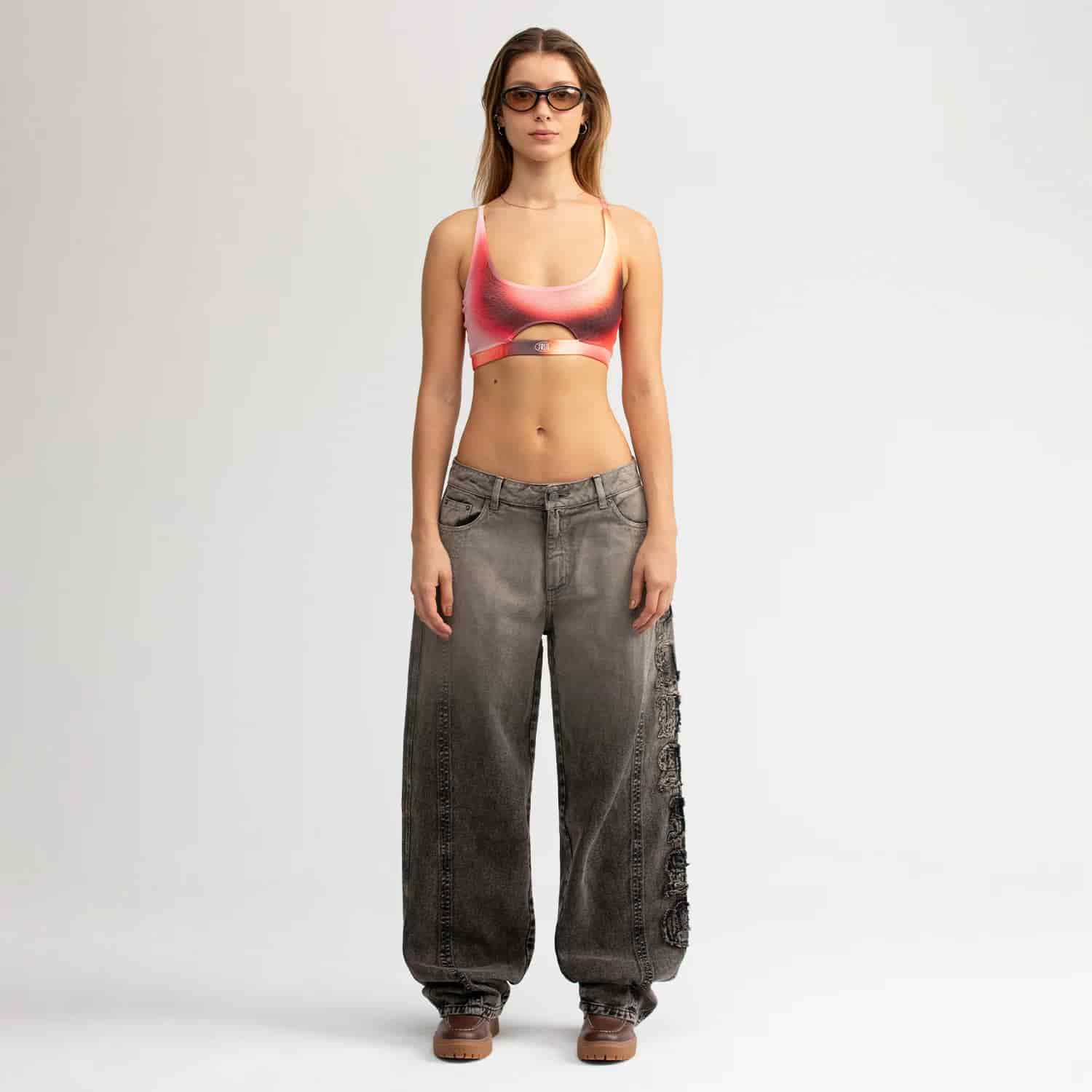 Barrel Denim Pants - Washed Black - miniatura 8