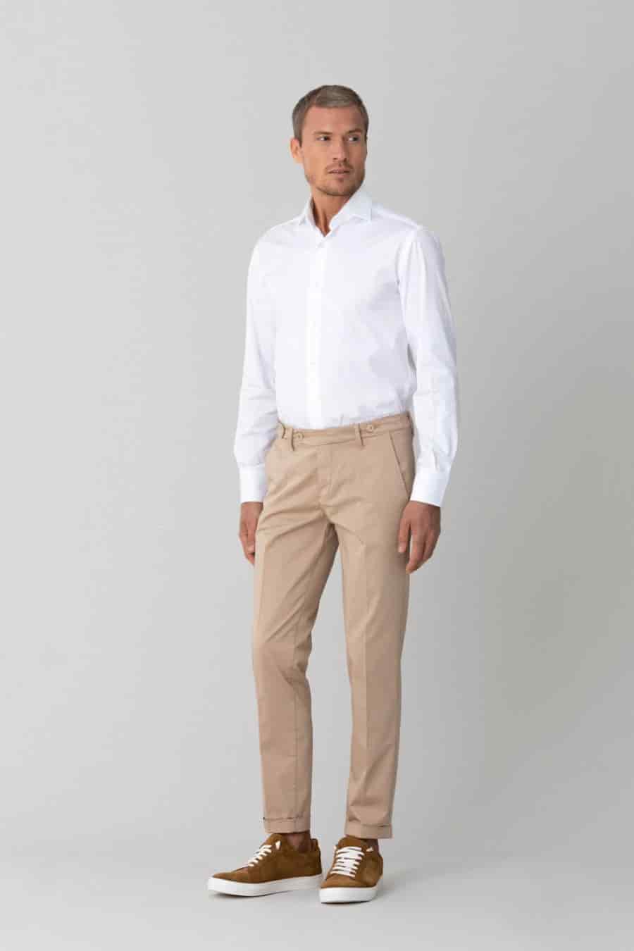 Men's cotton pants beige mauro - miniatura 6