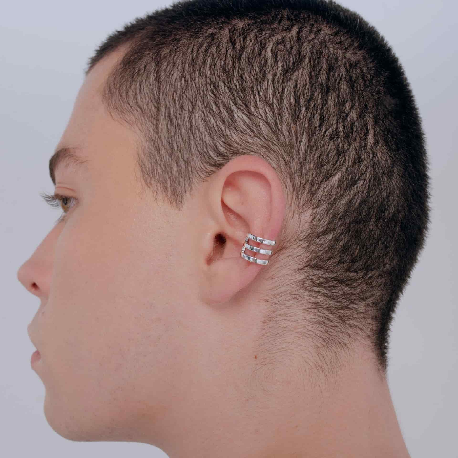 TRIPLE | EARCUFF EN PLATA LEY 925 - miniatura 1