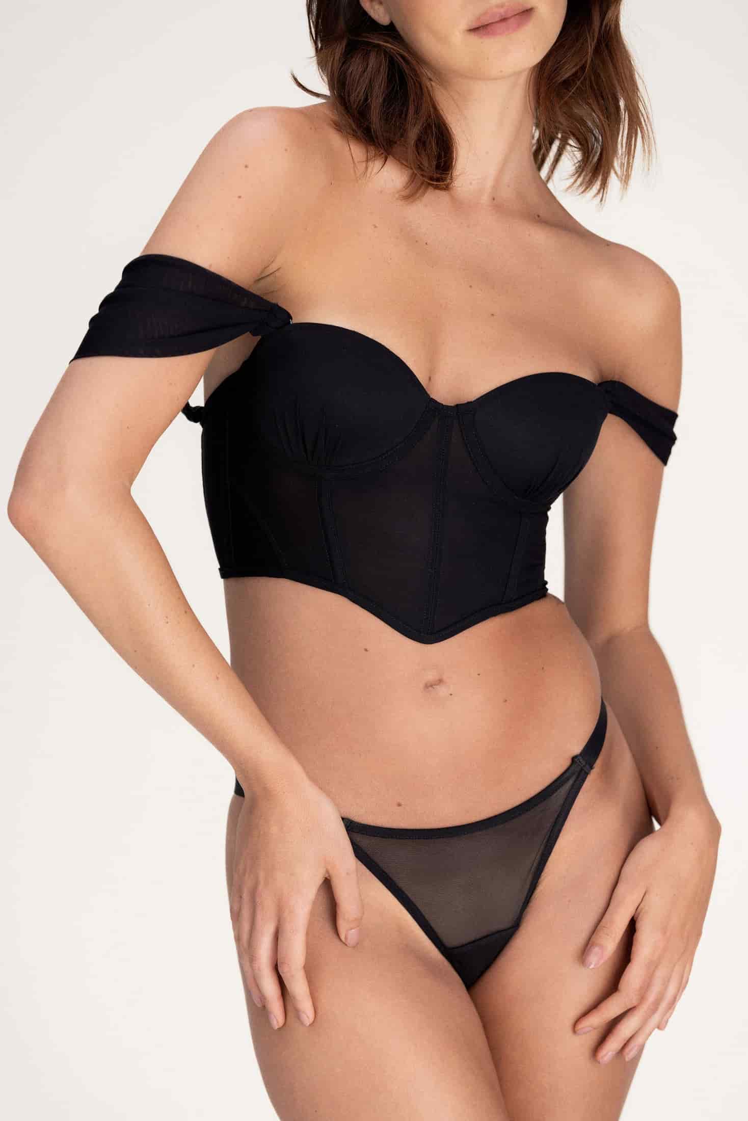 CROP TOP AISA NEGRO - miniatura 1