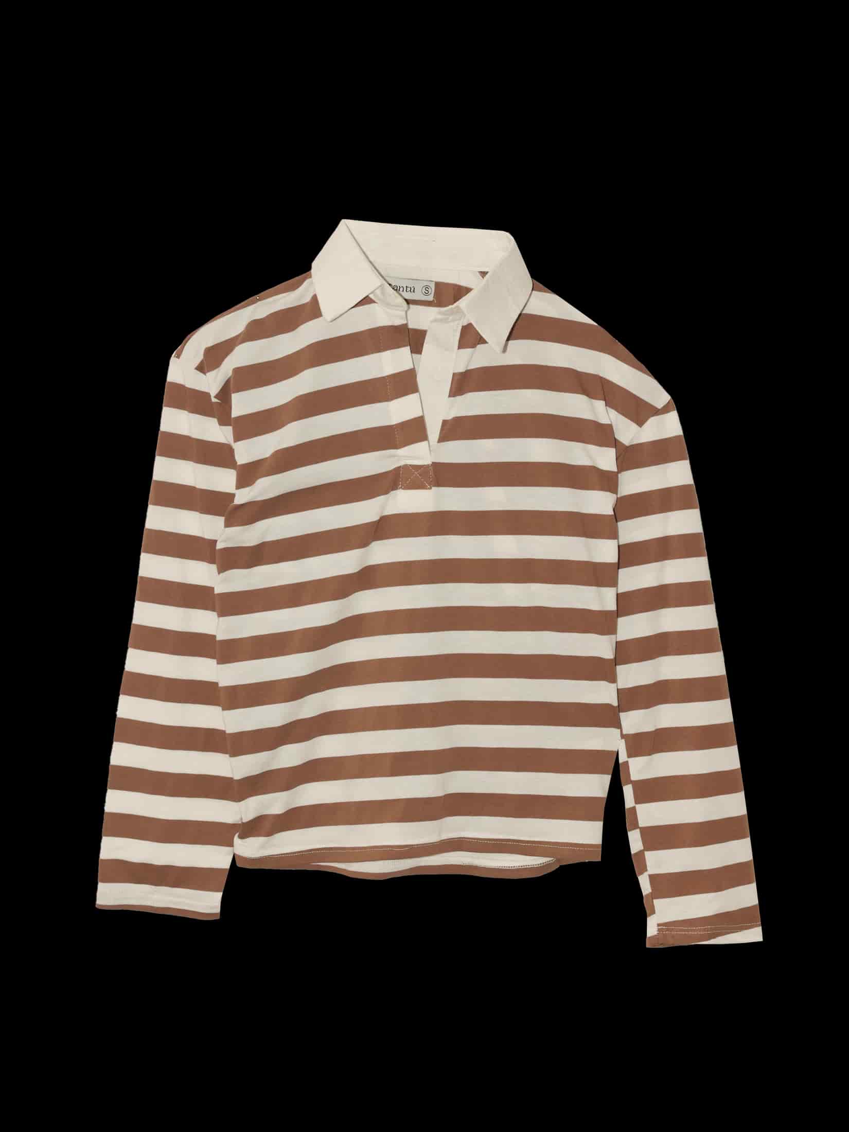 Camiseta Rayas Horizontales Café - miniatura 4