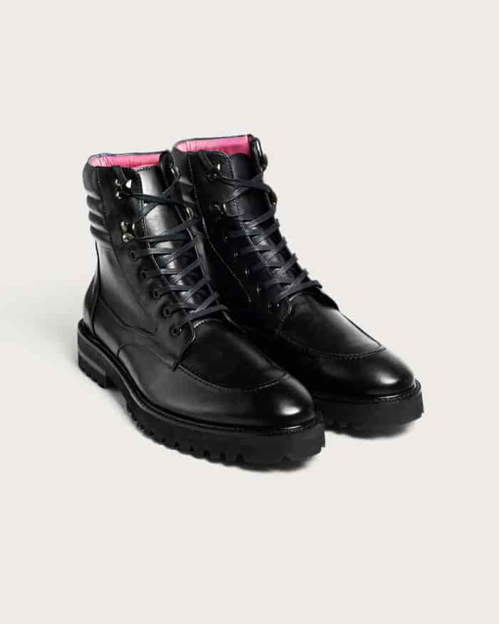 Bota Rocco Negro-Gris Suela Ultraliviana - miniatura 2