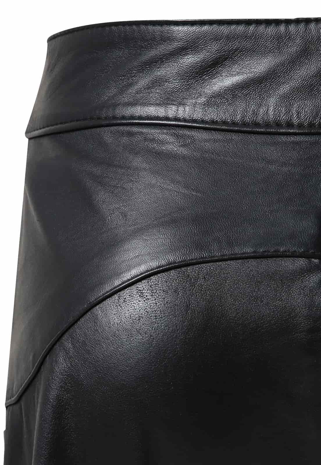 LEATHER CURVED CUT OUT BOOT TROUSERS - miniatura 5