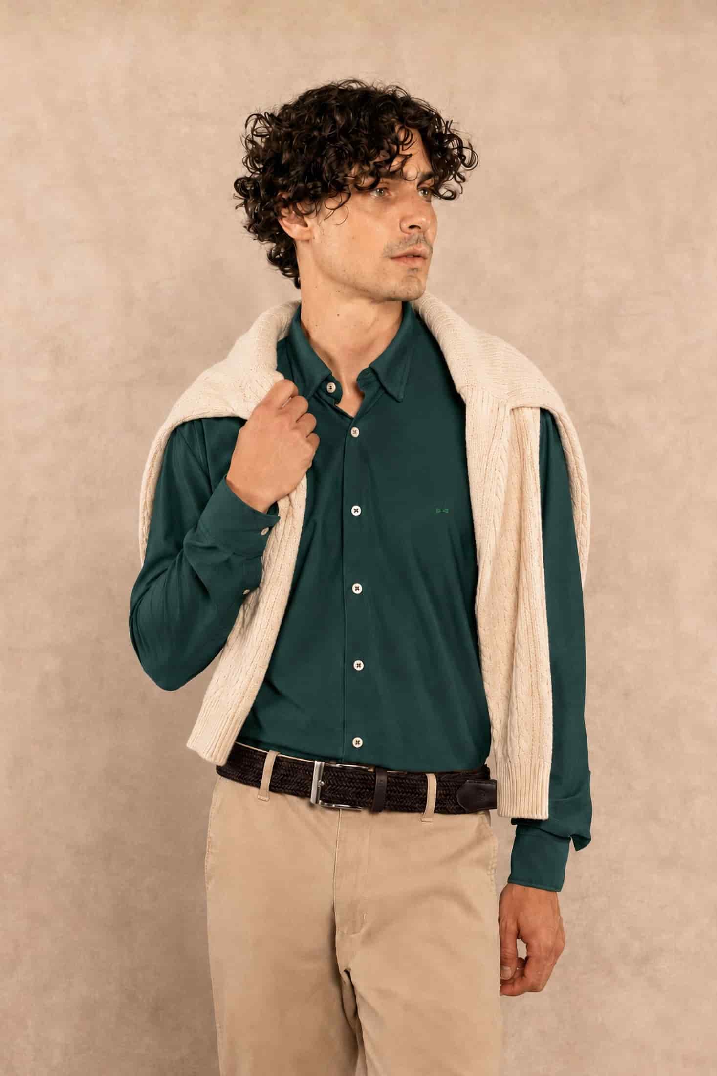 Camisa Performance Oxford Esmerald - miniatura 1