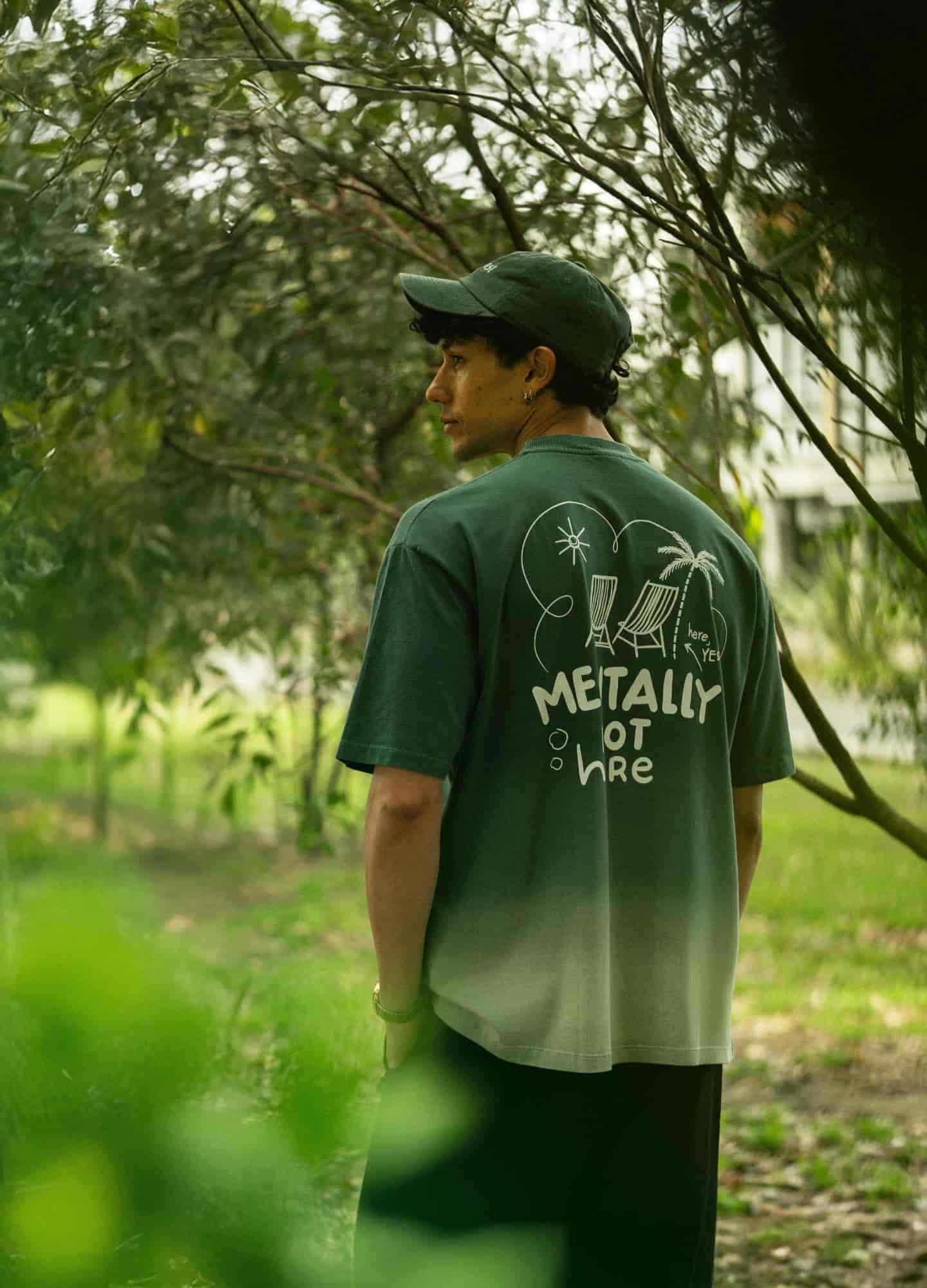 Mentally Not Here Boxy Fit - Verde Gradiente - miniatura 6
