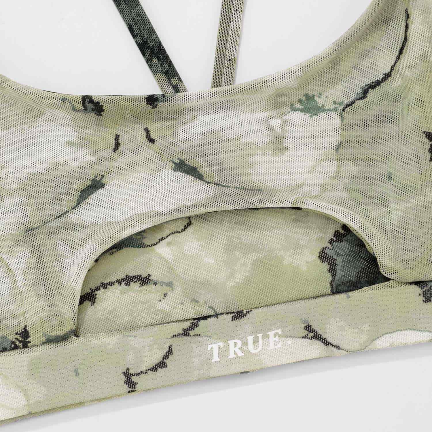 Marble Mesh Cut-Out Top - Green - miniatura 6