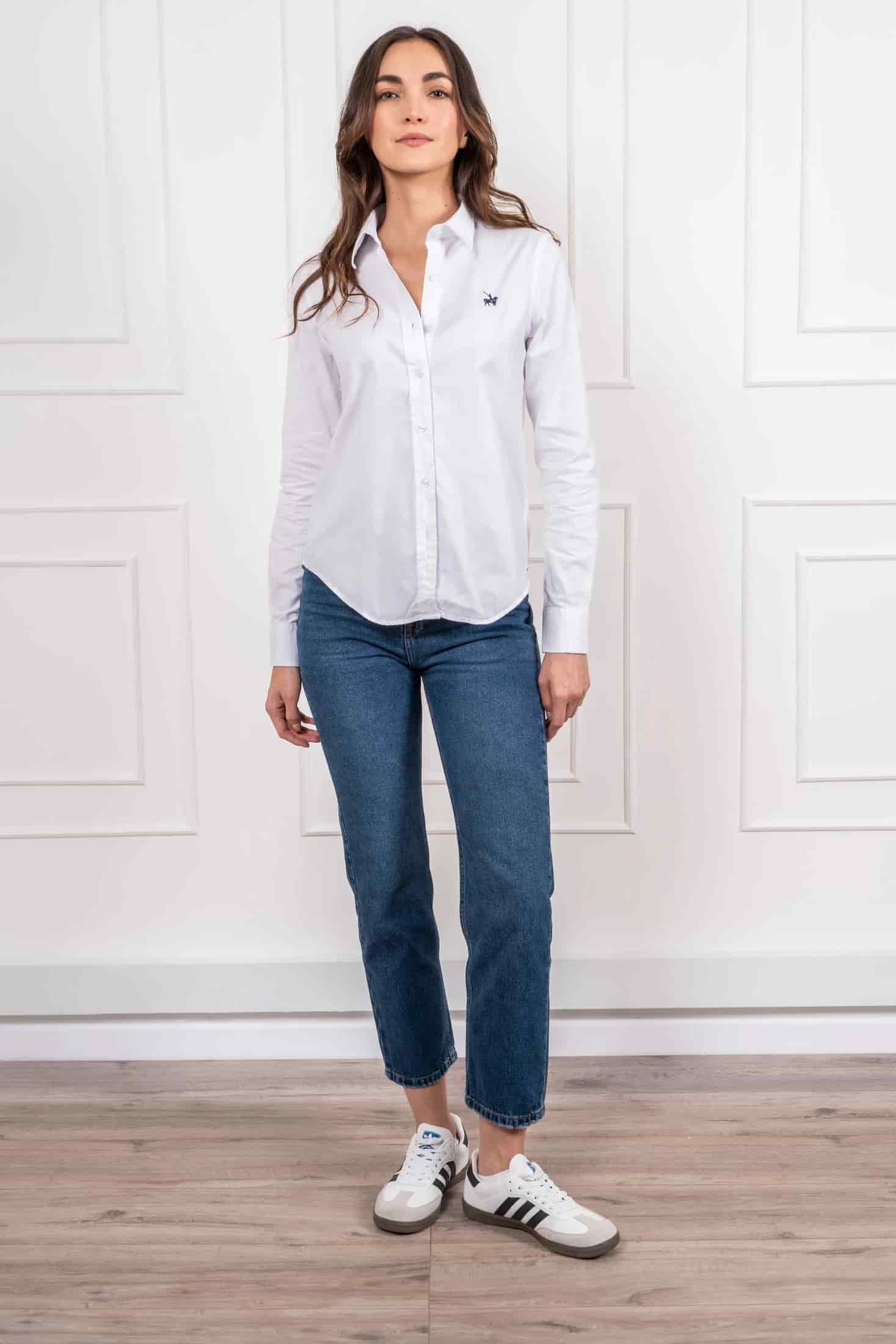 Camisa Oxford Mujer Blanca - miniatura 20