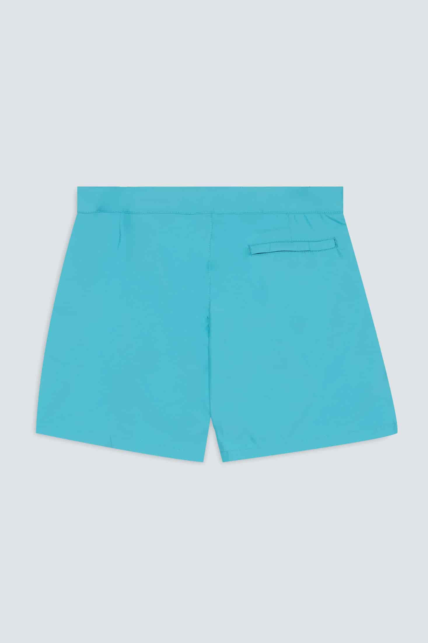 Men's swim trunk turquoise plain waistband - miniatura 3