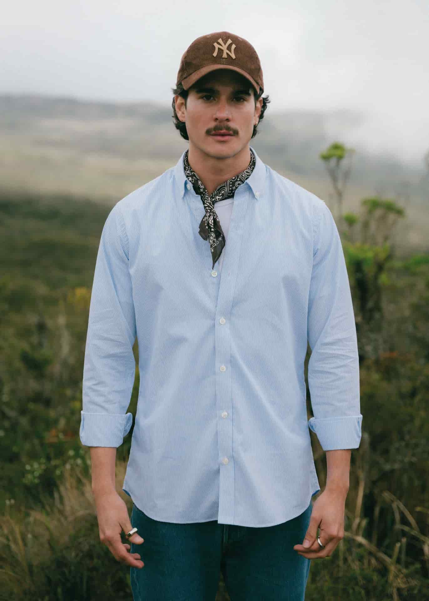 Camisa Siena Rayas Azules - miniatura 1