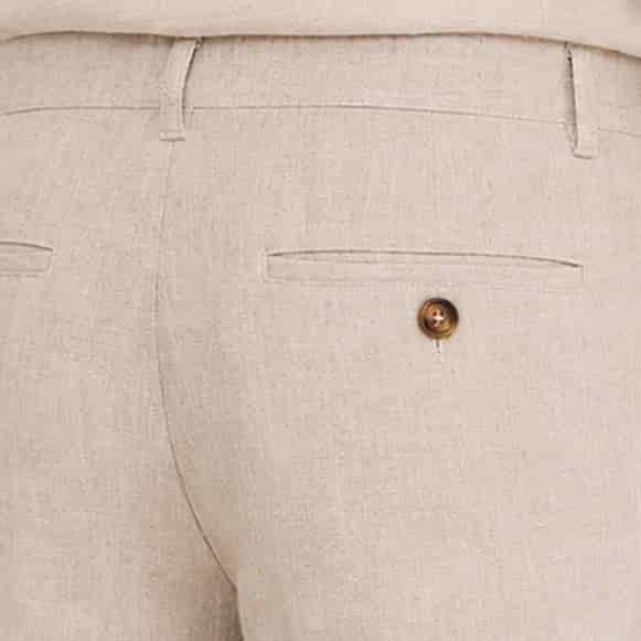 PANTALON CON PRETINA 100% LINO HOMBRE - miniatura 4