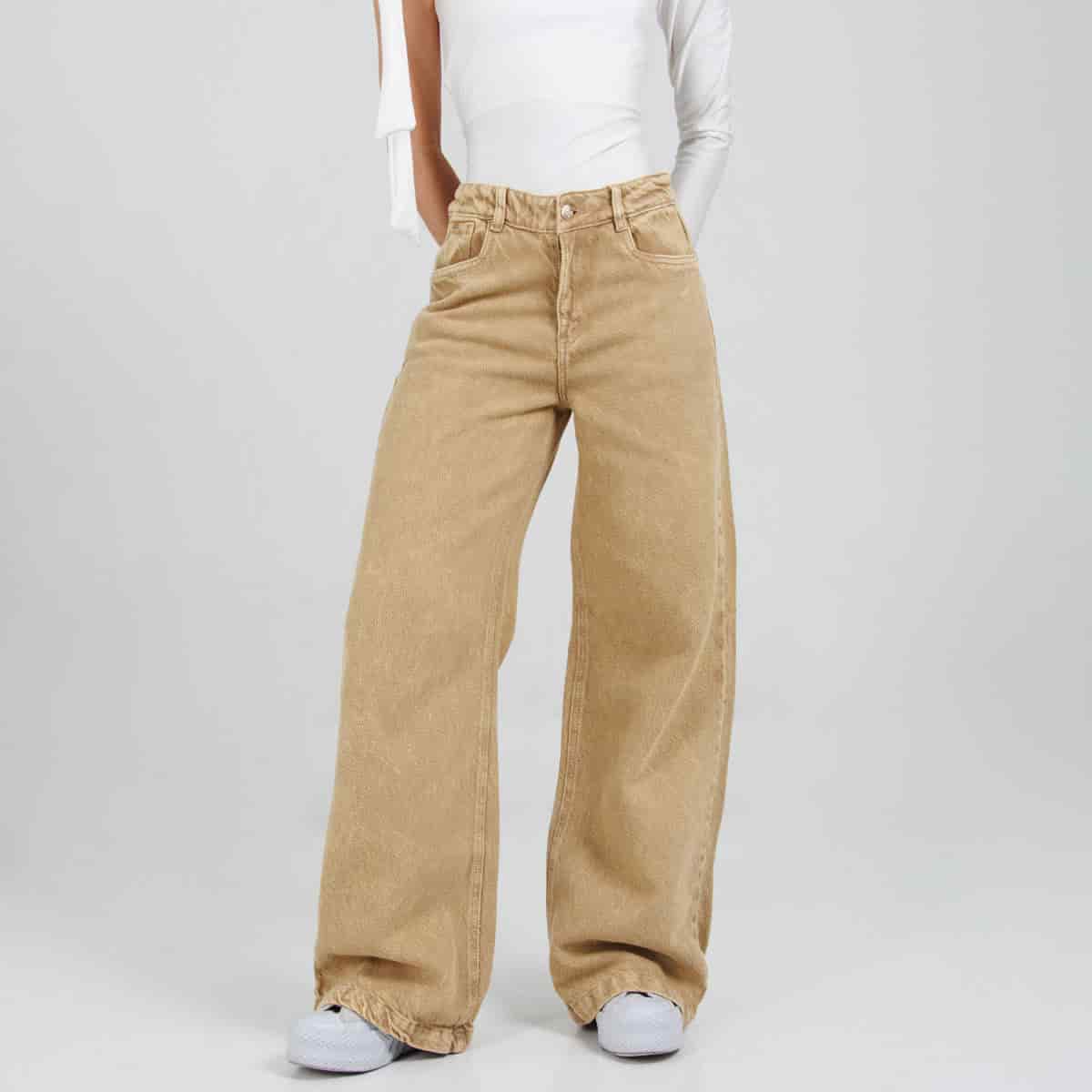 Jean Wide Leg Camel Ax-3096 Rigido - miniatura 2